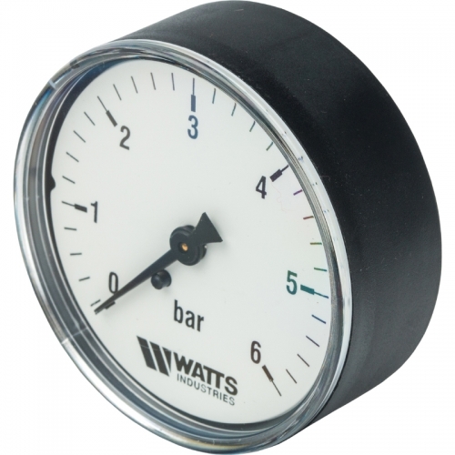 Watts F+R100(MDA) 63/6 манометр аксиальный нр 1/4"х 6 бар (63 мм) 10008095(03.22.730) (03.16.206)